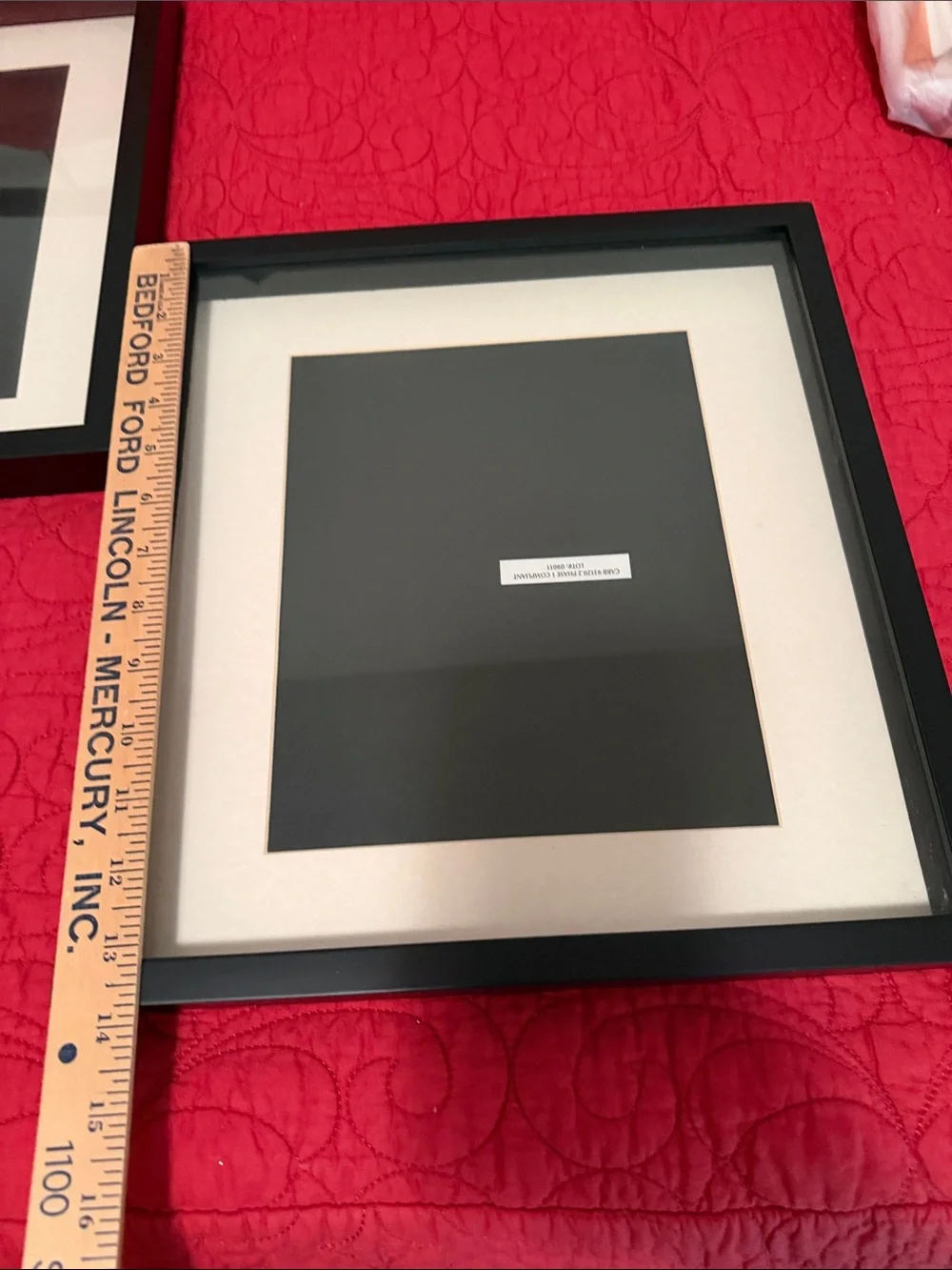 Crate&Barrel Black Picture Frame Pair with White Mats